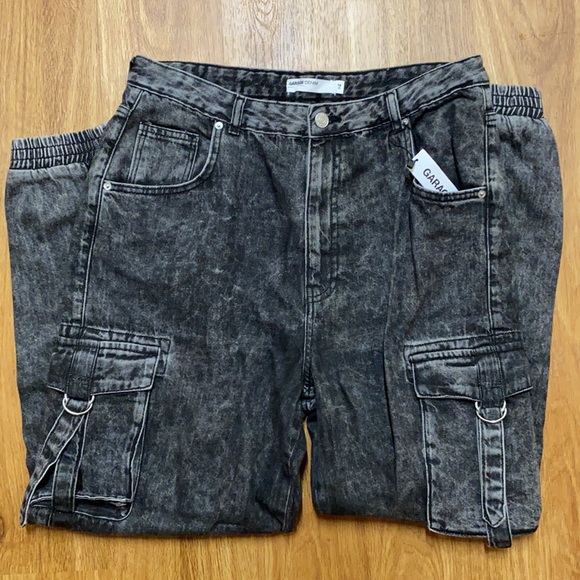 Black Denim Cargo Jogger - Picture 3 of 3